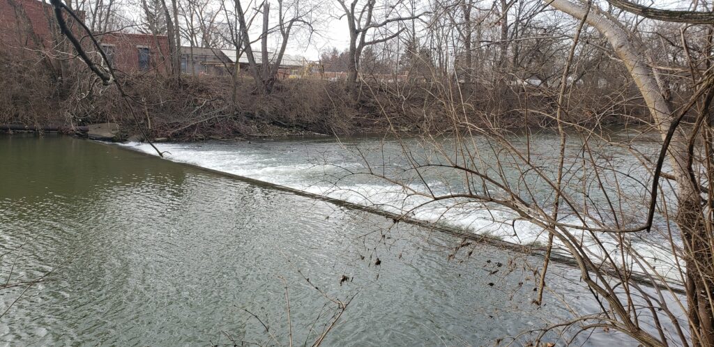 Unmodified dam in January of 2022. Photo provided by Flatland Resources