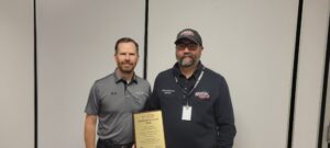 L-R: Shane Rekeweg from INdigital is pictured with Kyle Johnson.