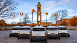 Starship food delivery robots are pictured. Photo provided