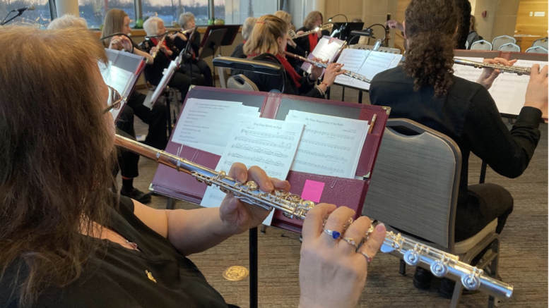 The Central Indiana Flute Choir in concert performance. The ensemble is part of America’s Hometown Band in Muncie.