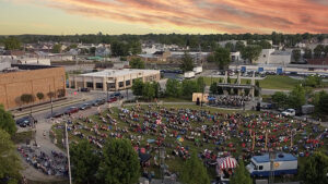 Canan Commons located at 600 S Walnut St, Muncie, IN is the home of all Muncie Three Trails Music Series concerts. Photo by Mike Rhodes