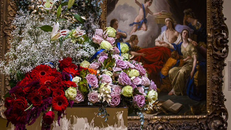 The 2022 Art in Bloom People’s Choice Award winner was created by Foister’s Flowers and inspired by “The Death of the Dauphin” by Louis Jean Francois Lagrenee.