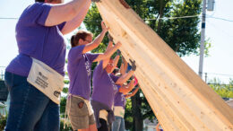 Volunteers from a prior habitat build are pictured. Photo provided