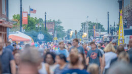 Walnut Street was packed for Fire Up DWNTWN’s family activities, attractions, food vendors, and more. Photo by Matt Ruddick