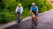 Pair of riders on the Cardinal Greenway. Photo provided