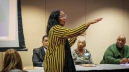 Wilisha Scaife leads a session at the IDEA conference. Photo provided