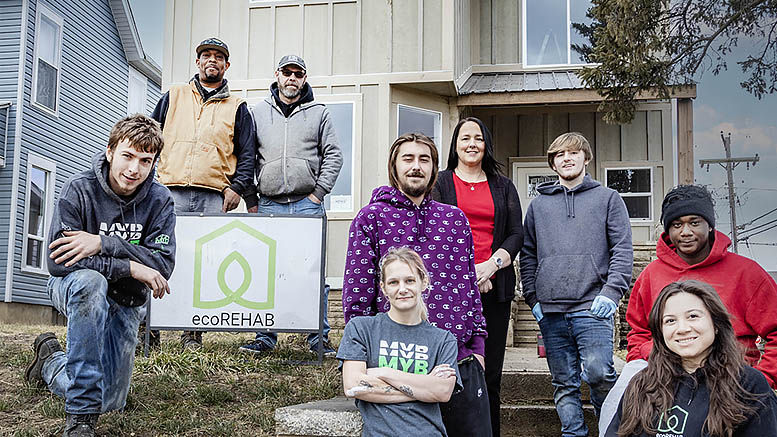 A team working on reviving one of ecoREHAB’s houses. Photo provided