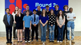 The 14 students who participated in the local competition. Photo provided