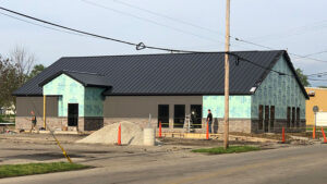 The current state of construction of the crisis center as photographed on May 1, 2024. Photo by Mike Rhodes