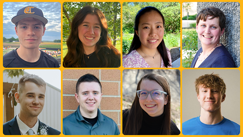 From left to right; top to bottom: Gavin Ashby, Caton Clark, Anna Gu, Andrea Mae, Jonathan Price, Braisen Rainwaters, Guinevere Robertson, and Ryder Turner.