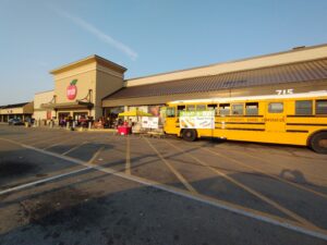 The stuff-a-bus event held at the Payless supermarket. Photo provided