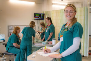Students train in a realistic clinical setting at IVY tech. Photo provided.