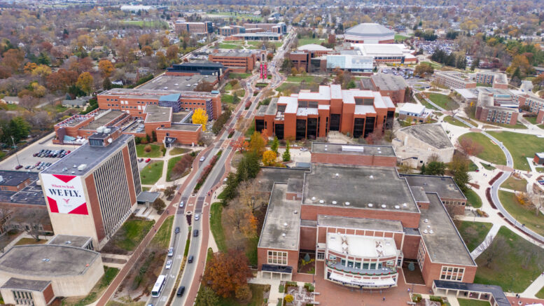 Aerial of the Ball State Campus provided by Ball State University.