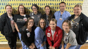 IU Health Ball's women’s and children’s service line team members are pictured. Photo provided.