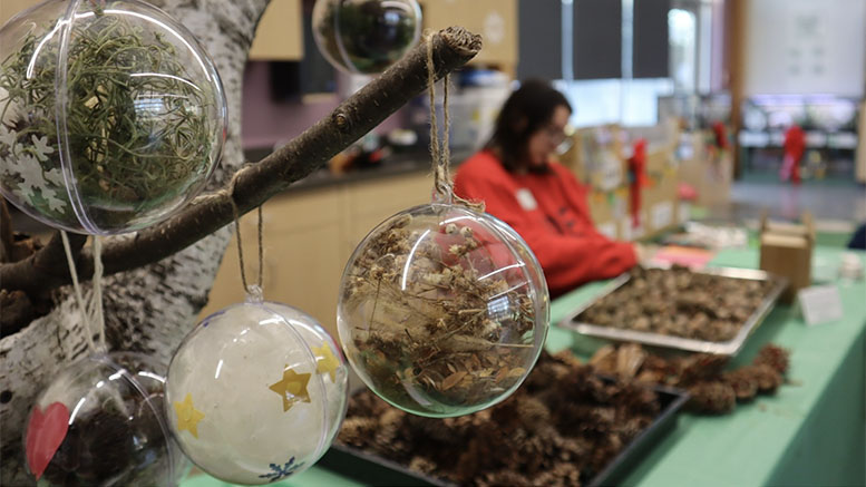 Visitors can make nature-inspired holiday crafts at the Nature Center. Photo provided.