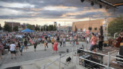 The view from the stage area at Canan Commons during a Muncie Trails Music Series concert. Photo provided.
