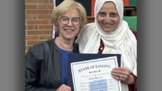 Errington Presents ‘Distinguished Hoosier Award’ to Bibi Bahrami