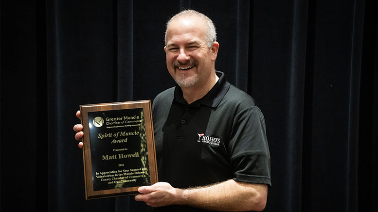 Matt Howell Named 2026 Spirit of Muncie Award Recipient By Greater Muncie Chamber of Commerce
