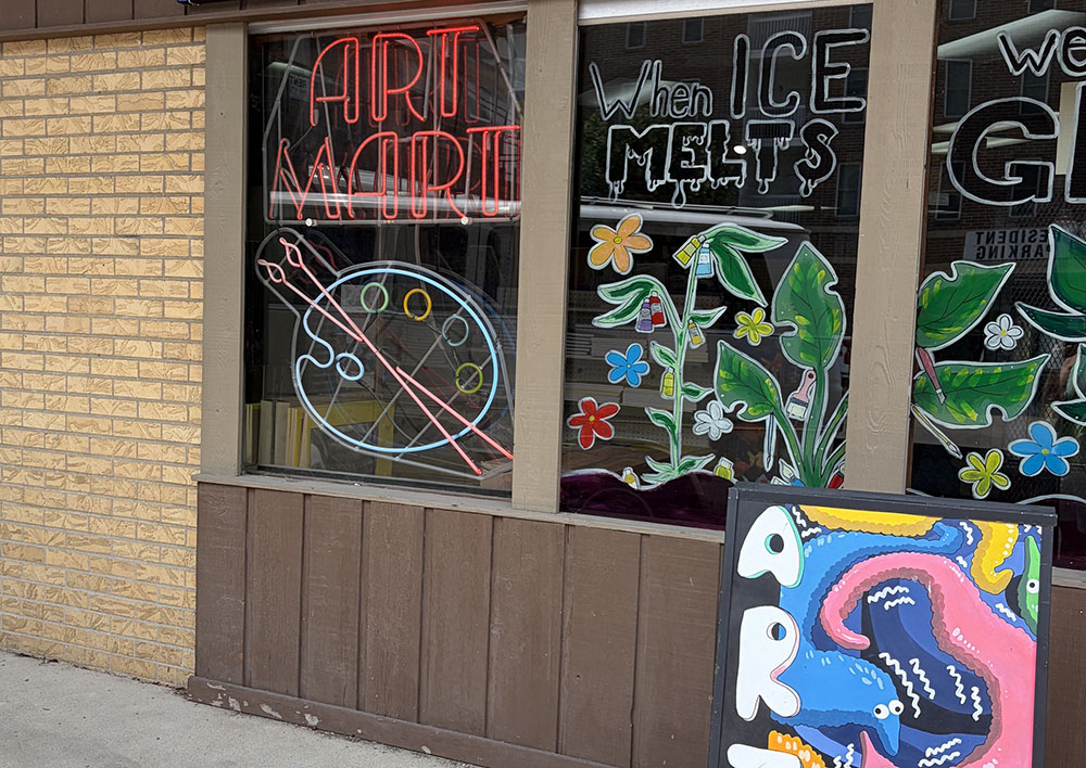The Art Mart storefront as photographed by Laurie Lunsford.